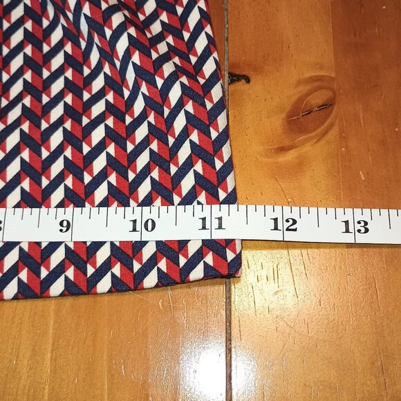 Cabi Size L High Rise Red and Blue Wide Leg Crops - Picture 9 of 12